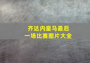 齐达内皇马最后一场比赛图片大全